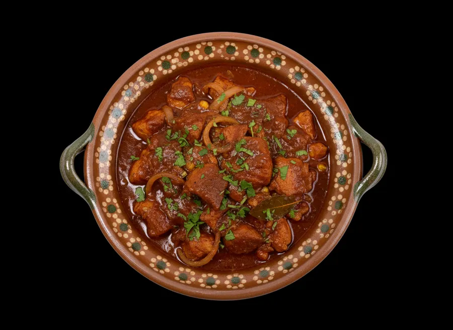 Pork adobo with chile sauce