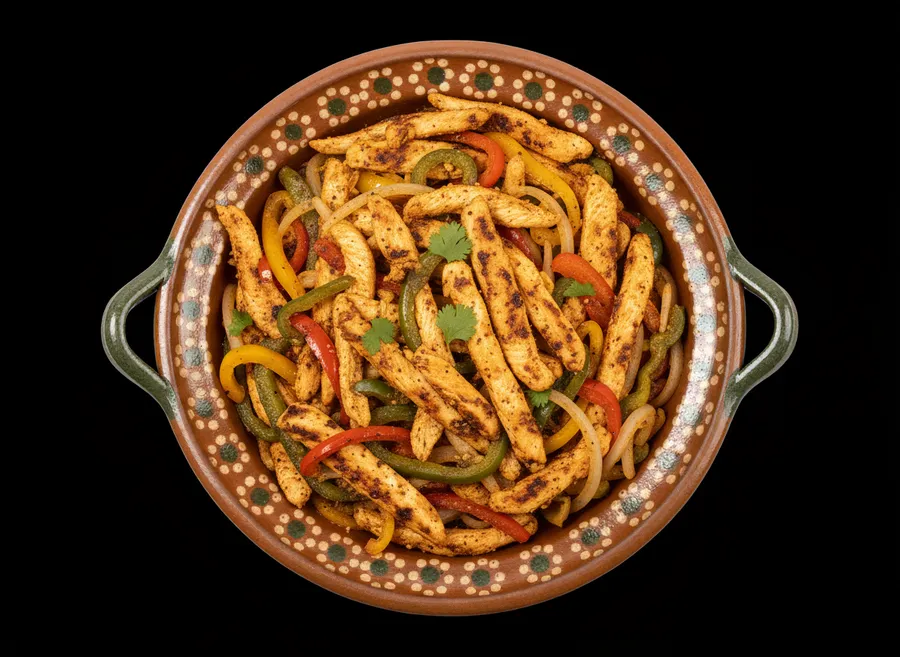 Fajita chicken with peppers and onions