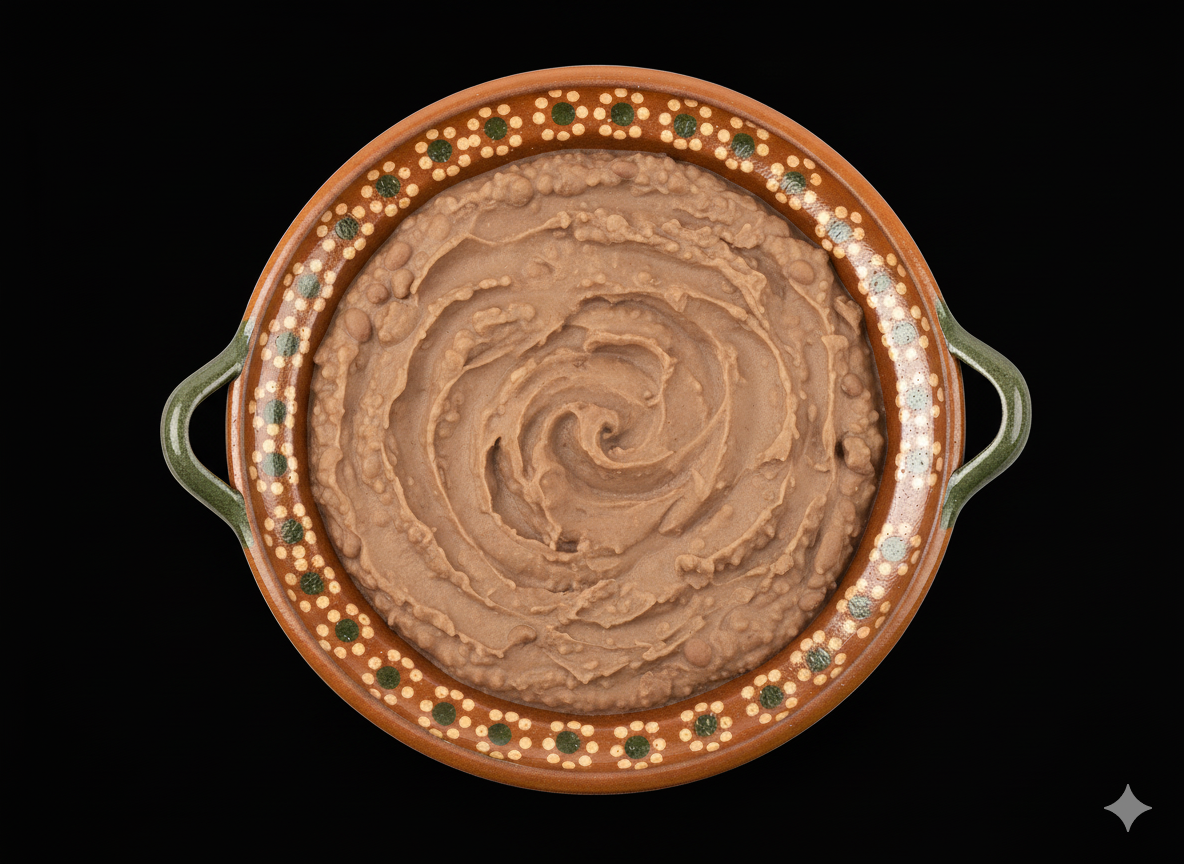 Frijoles de la casa en tazón tradicional